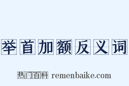 举首加额反义词是什么意思的图片